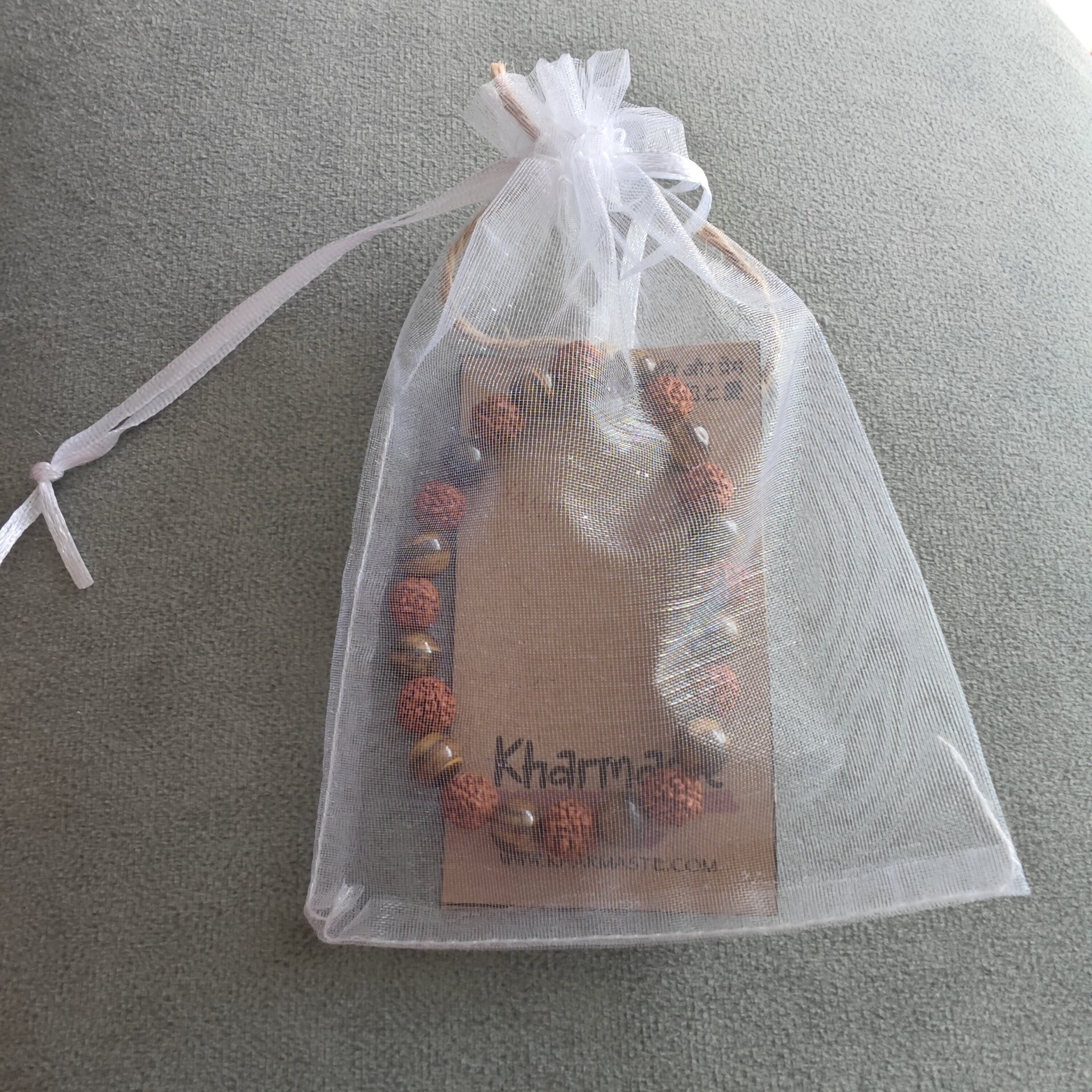Pulsera de Semilla de Rudraska y Ojo de Tigre - 3