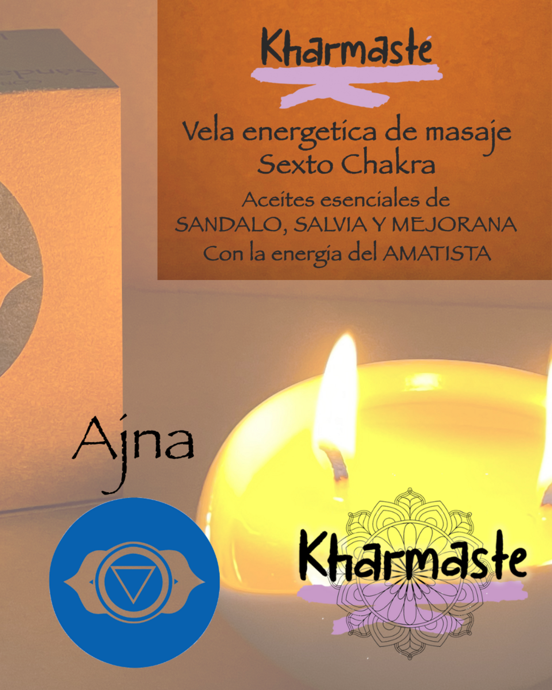 Vela de masaje Ajna. Sexto Chakra. Tercer Ojo - 2