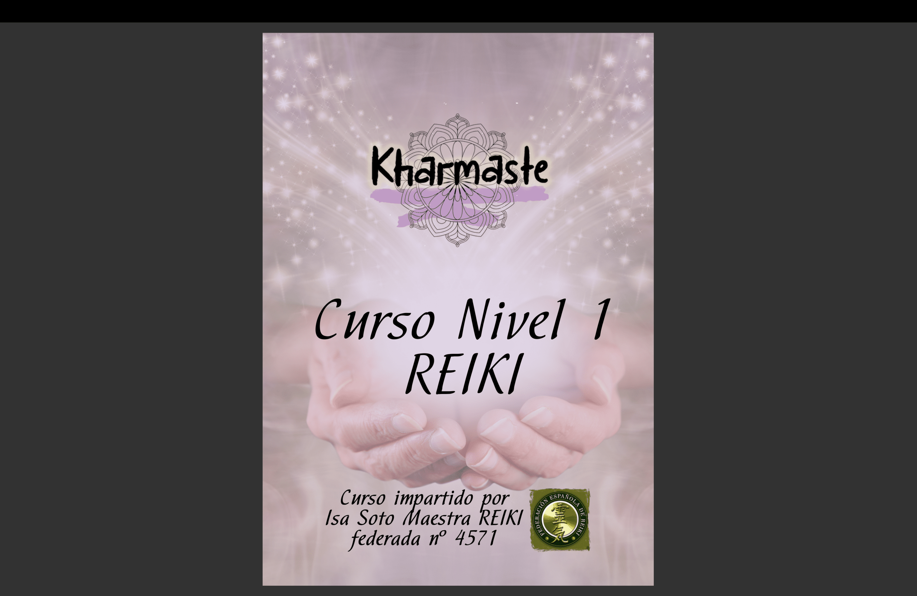 Curso Nivel I Reiki avalado por la federeción Española de Reiki - 1